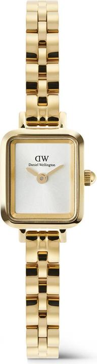 Actual product image Daniel Wellington - Quadro Mini 15.4x18.2 Arch 3-Link White Sunray Gold DW00100850 (Analogue wristwatch)