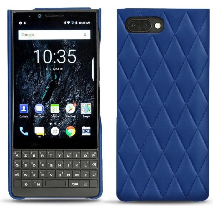 Noreve Lederschutzhülle (Blackberry KEY2), Smartphone Hülle, Blau