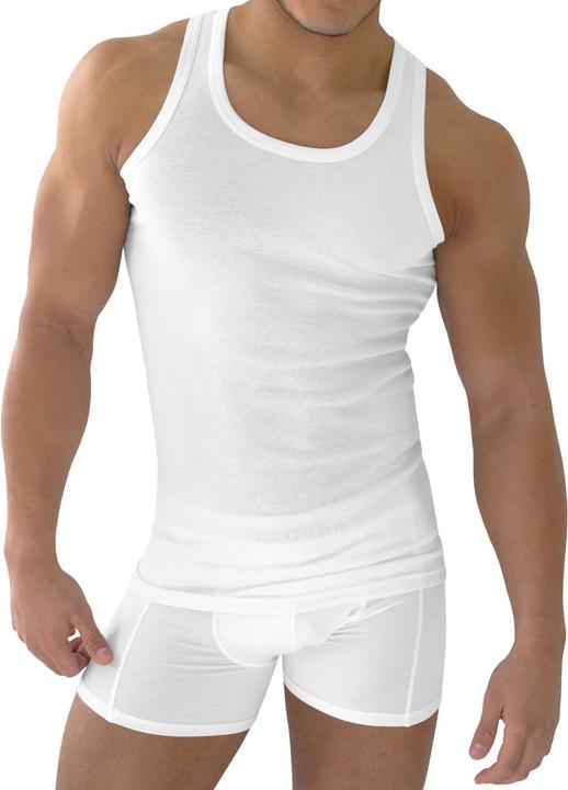 Produktbild Normani 5 Stück Herren-Unterhemd Feinripp Weiss (4XL)