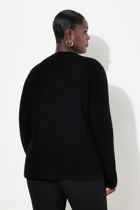 Produktbild Ulla Popken Pullover, Wollmix, Ziersteine, Stehkragen, Langarm (56)