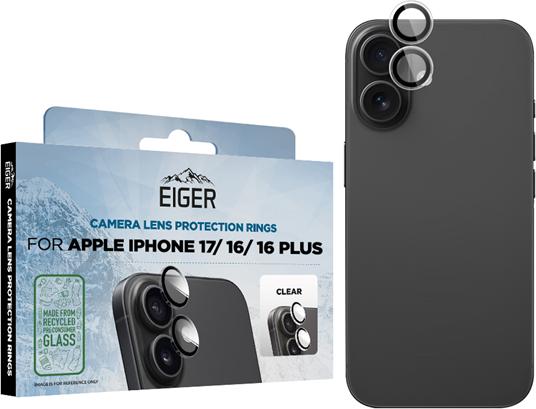 Immagine prodotto Eiger Custodia per iPhone 17 + vetro protettivo + protezione per la fotocamera (Apple iPhone 17)