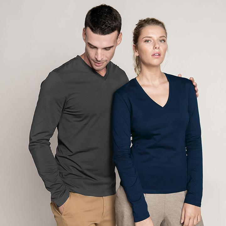 Produktbild Kariban TShirt Slim Fit Langarm VAusschnitt (XXL)