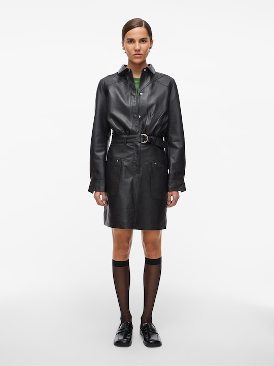 Actual product image Rouge Edit Kurze Lederkleid (40)