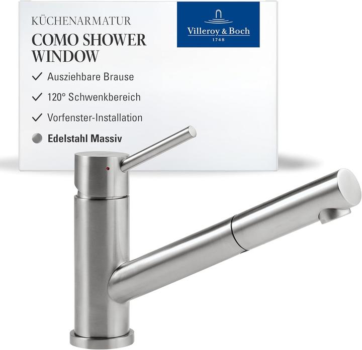 Produktbild Villeroy & Boch V&B EH-Spb. COMO SHOWER WINDOW Edelstahl