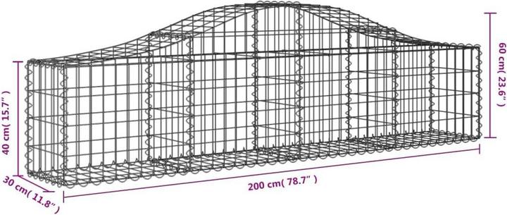 Produktbild vidaXL Gabionenkorb
