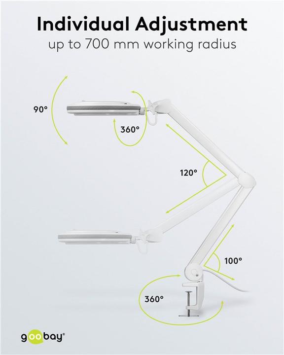 Produktbild Goobay LED-Klemm-Lupenleuchte, 9 W (730 lm)