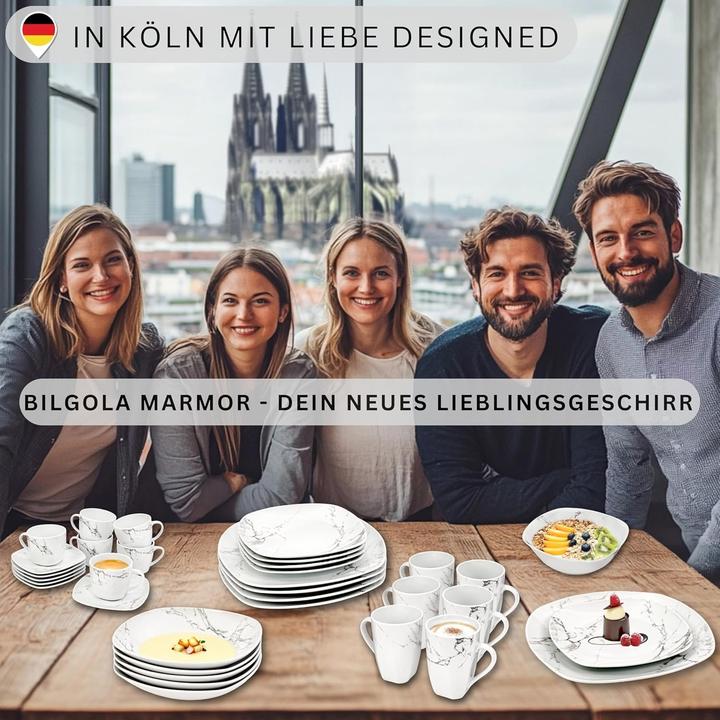 Produktbild Sänger Geschirr Tafelservice Bilgola Marmor (18 Stk.)