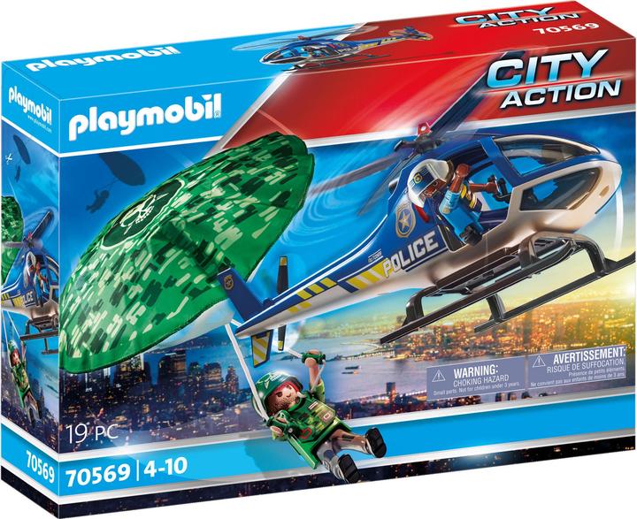 Playmobil Polizei-Hubschrauber: Fallschirm-Verfolgung (70569, Playmobil City Life)