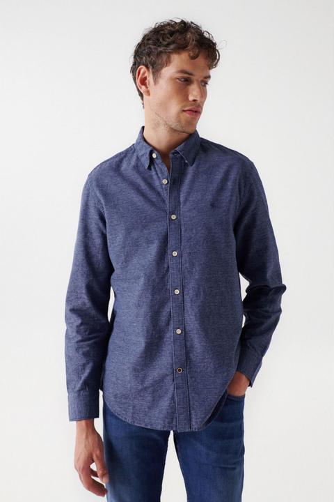 Salsa Jeans Shirts Check Blue Shirt (M)