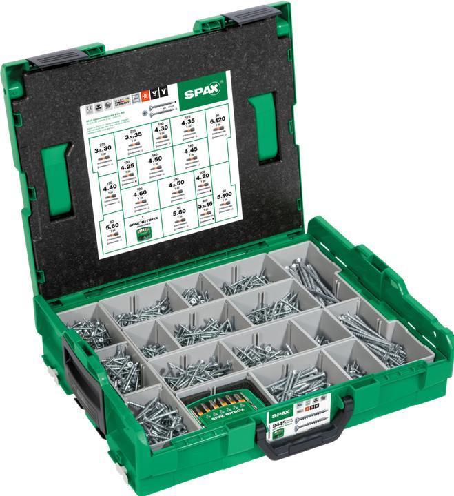 Produktbild Spax Montagekoffer L-Boxx Kunststoff T-Star Plus Wirox (2445 Schrauben pro Stück)