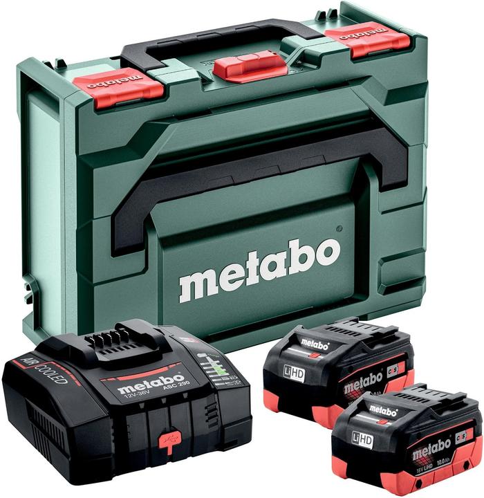 Metabo Basic-Set 2x LiHD 10 Ah + ASC 290 + metaBOX 145 685304000 Werkzeug-Akku u (18 V)