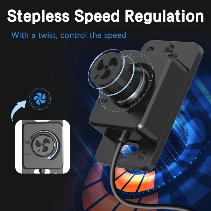 Produktbild Aygrochy 200mm Inline Rohrventilator mit Speed Kontrolleur