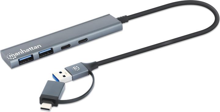 Immagine prodotto Manhattan Hub combo USB 3.0 Tipo-C / Tipo-A a 4 porte 2x2 (USB-A, USB-C, 4 porte)