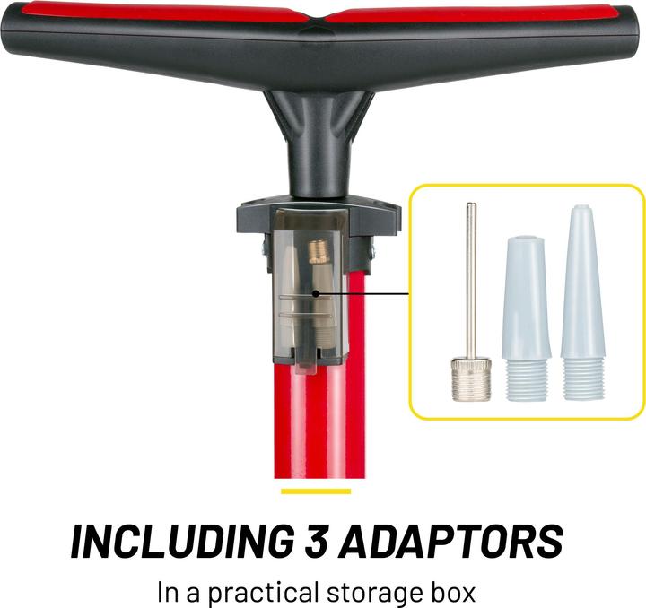 Actual product image Dunlop Bicycle floor pump black/red
