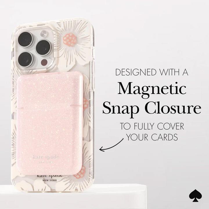 Immagine prodotto Kate Spade MagSafe Flip Wallet – Magnetische Geldbörse (That Sparkle Pink)