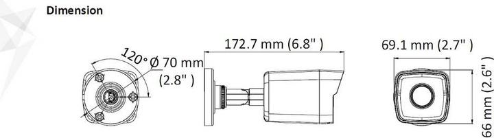 Image du produit Hikvision DS-2CD1023G0E-I(2.8mm)(C) Caméra de surveillance IP LAN 1920 x 1080 pixels (1920 x 1080 Pixels)