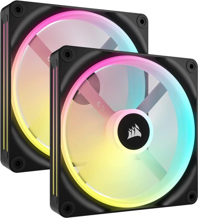 Image du produit Corsair Ventilateur iCUE LINK QX140 RGB 140 mm PWM (noir, kit de démarrage) (140 mm, 2 x)