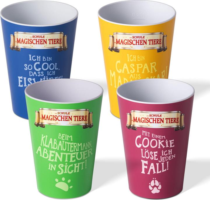 Actual product image Awave The school of magical animals - drinking cup set, 250 ml, made of rPET (0.25 l, 4x)