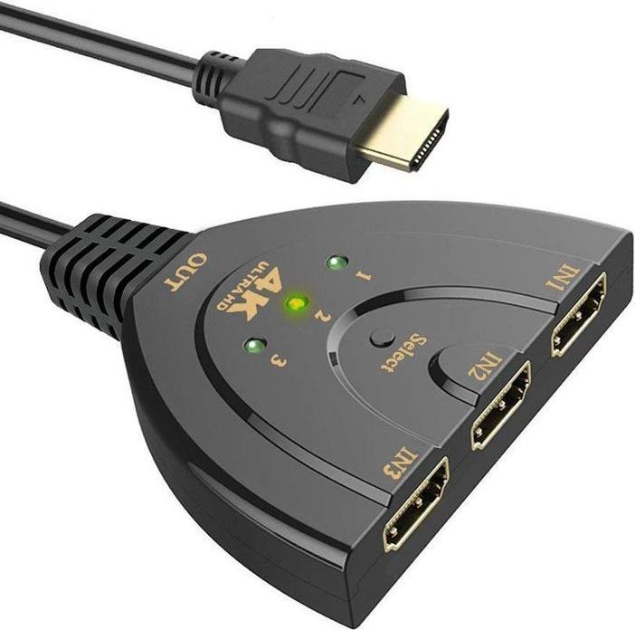 Hermex Switch 3in1 HDMI 4K 60Hz Wandler Konverter Verteiler