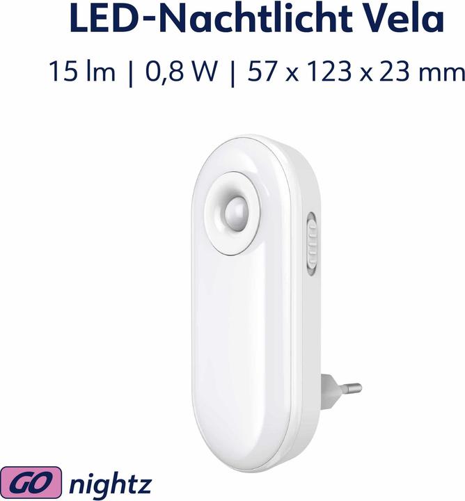 Produktbild Müller Licht MÜLLER-LICHT LED-Orientierungslicht Vela, 27700060, mit Sensor für Steckdose