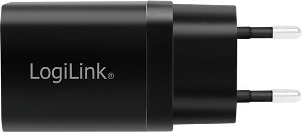 Produktbild LogiLink USB-Ladeadapter-Set, Auto & AC, USB-C/F + USB-A/F, 5 V/15 W, schwarz