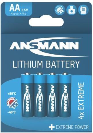 Produktbild Ansmann Lithium Batterie Mignon, AA, Lithium Extreme, 4er Blister (4 Stk., AA)