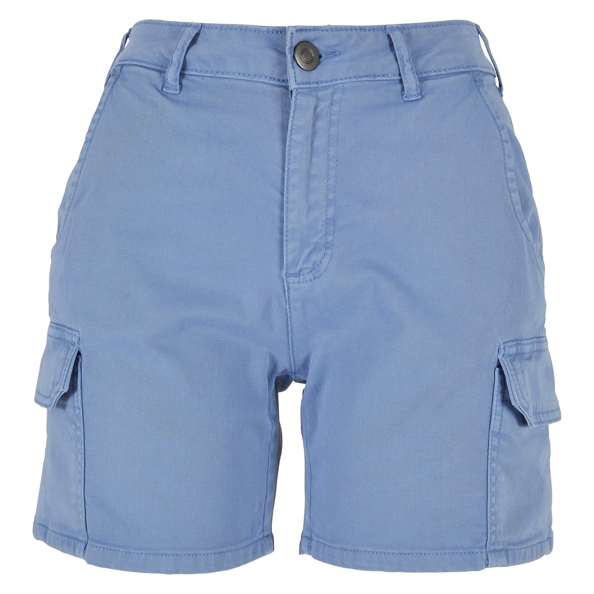 Urban Classics, Damen, Shorts, Ladies High Waist Cargo Shorts, Schwarz, (34)