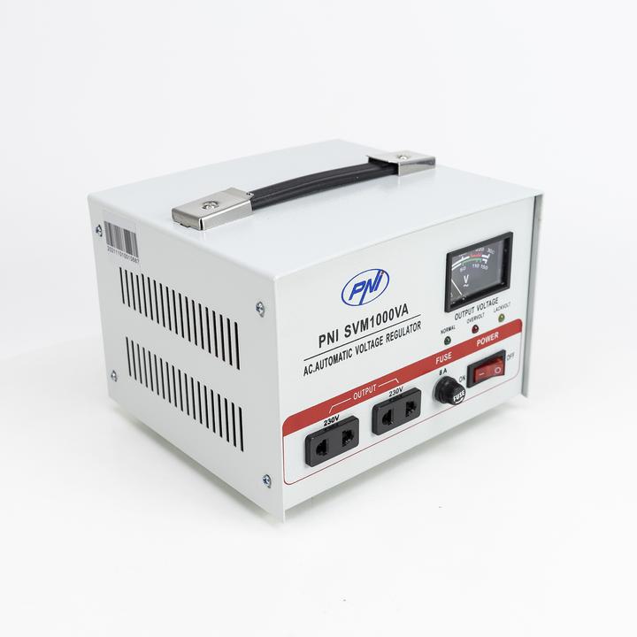 Produktbild PNI Spannungsstabilisator SVM1000VA mit Servomotor, 800 W, 3,6 A, Ausgang 230 V (1000 VA, 800 W, Online-Doppelwandler USV)