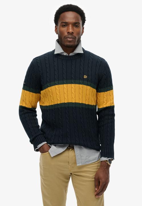 Produktbild Superdry Gestreifter Pullover aus gedrehtem Baumwollstrick (L)