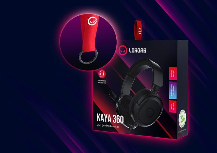 Actual product image Lorgar KAYA 360 7.1 virtual surround headset, USB (Cable)