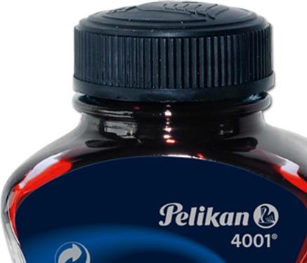 Actual product image Pelikan Ink glass 4001 (1 Piece, Red)