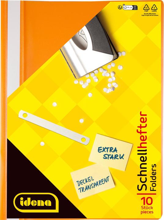 Produktbild Idena Schnellhefter PP extra stark orange DIN A4 (A4)