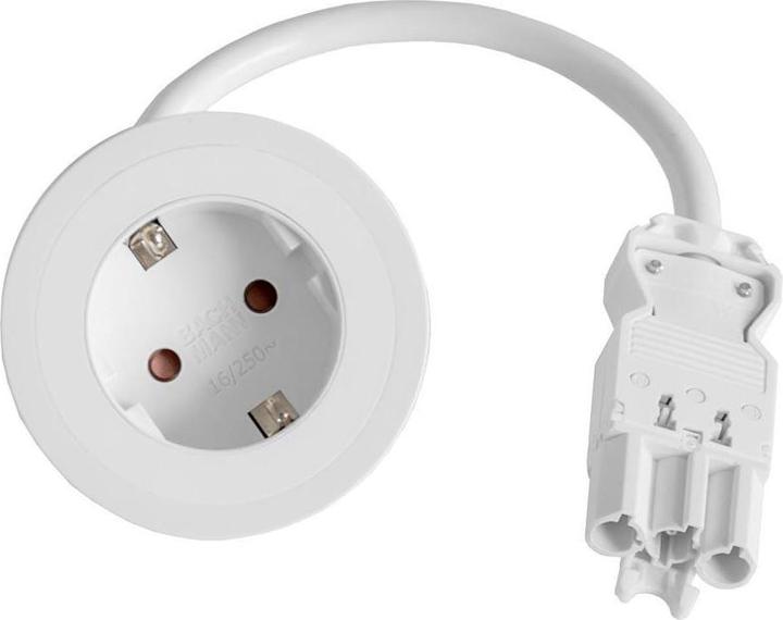 Productafbeelding Bachmann Contactdozen PIX 1xCEE7/3 0,2m GST18 wit