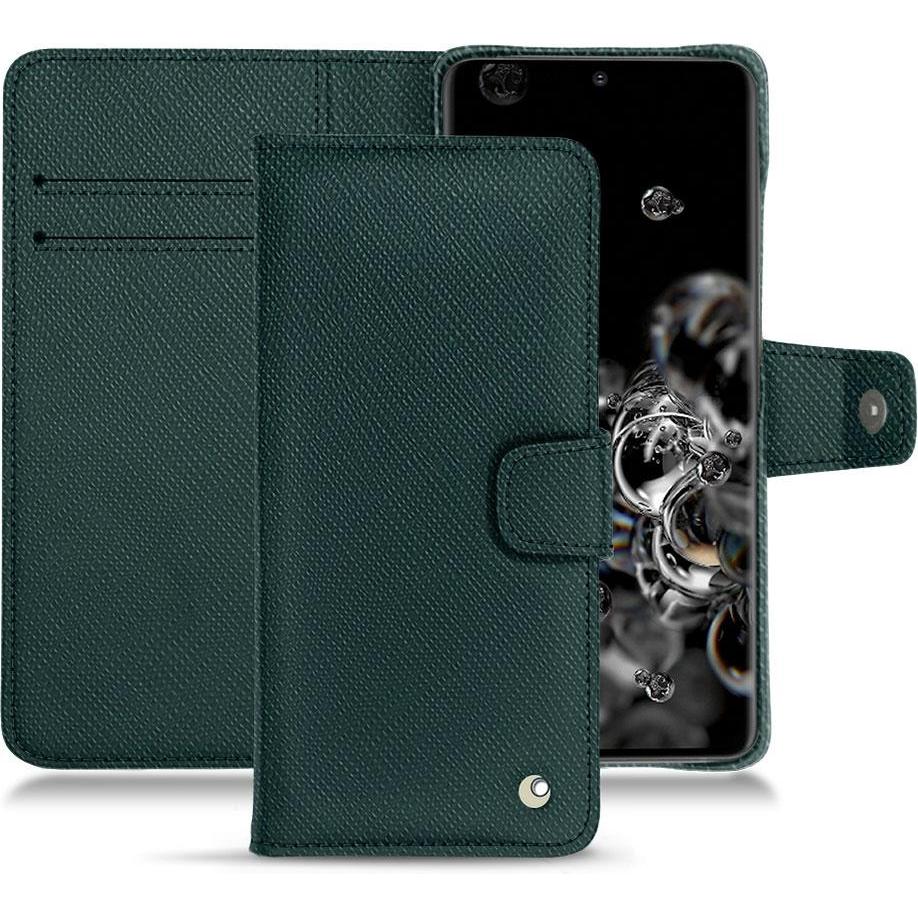 Noreve Lederschutzhülle Wallet (Samsung Galaxy S20+ 5G), Smartphone Hülle, Grün