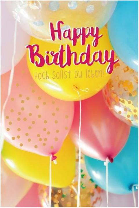 Actual product image ABC Geburtstagskarte Farbige Ballons B6 (1 pcs.)