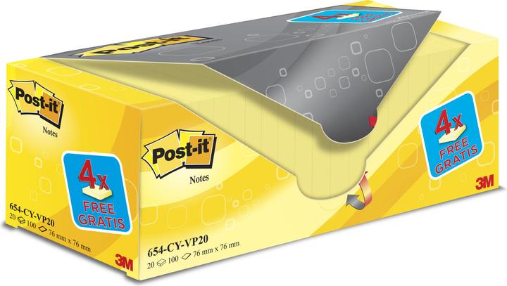 Post-it Haftnotzien 16 + 4 (76 x 76 mm)