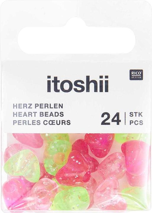 Produktbild Rico Design itoshii Perlen-Set "Glitzerherzen"