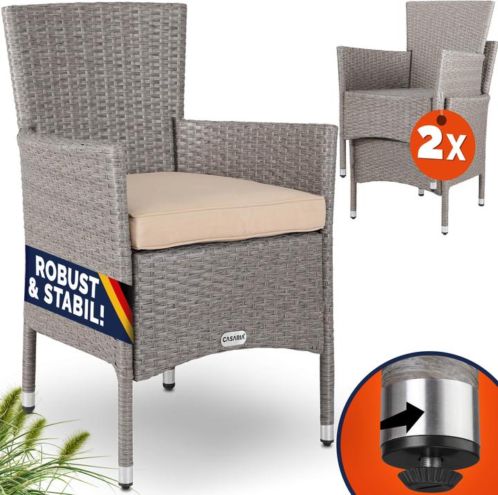 Produktbild Casaria Polyrattan Gartenstühle