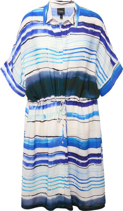 Actual product image Ulla Popken Oversized Striped Short Sleeve Shirt Dress (42, 44)