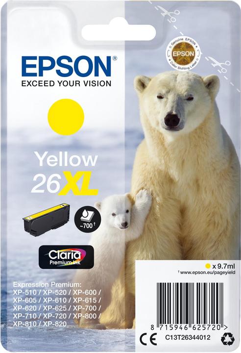 Produktbild Epson Claria Premium Ink Yellow 26xl (Y)
