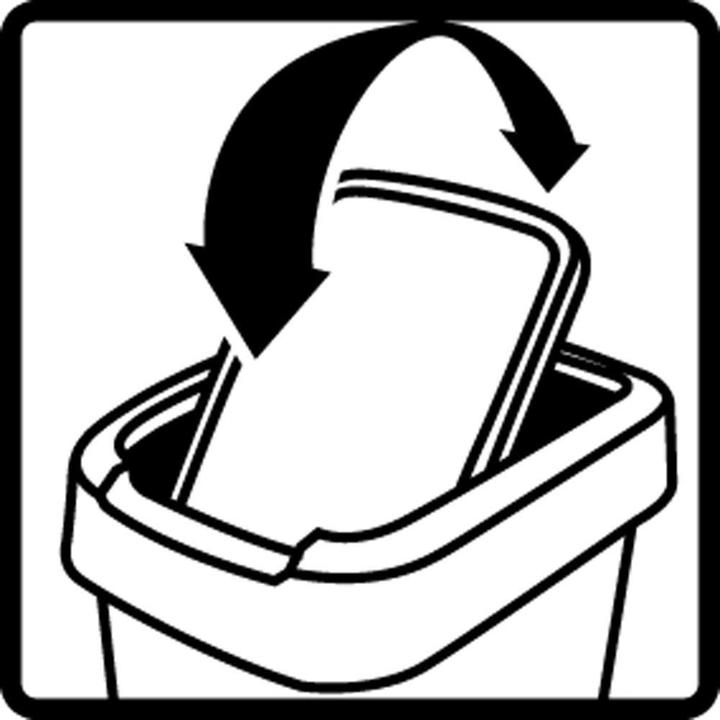 Actual product image Rotho Twist Mülleimer mit Schwing- und Klappdeckel (50 l)