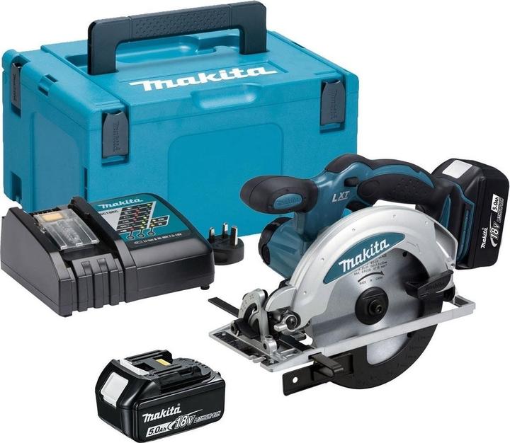 Actual product image Makita DSS610RTJ Cordless circular saw, 18 V, 2x 5.0 Ah Li-ion, 57 mm, ø165x20mm 24T, 3.5 kg, MAKPACK