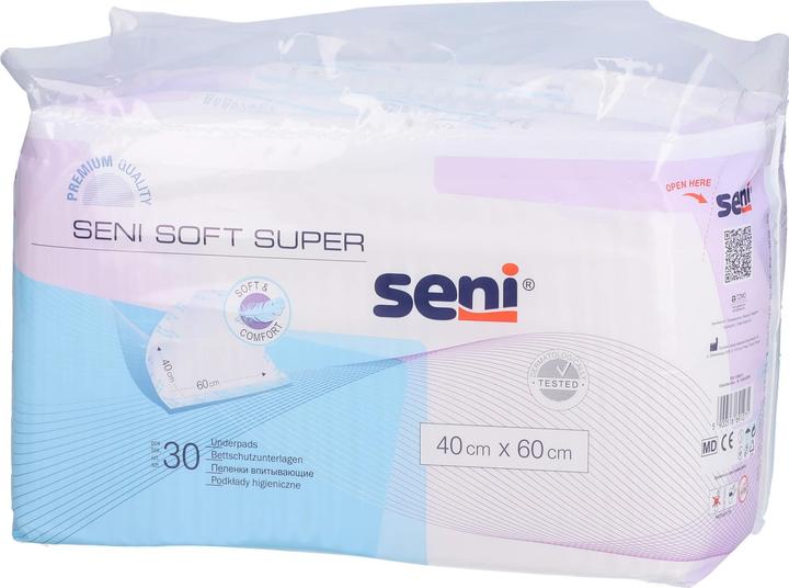 Actual product image Seni Soft Super disposable bed protector 4 drops (30x)