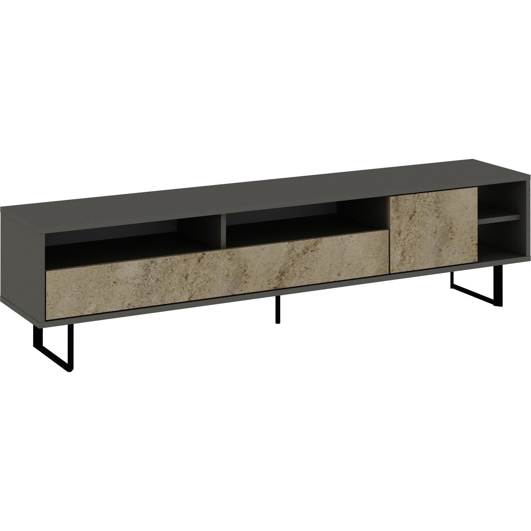Homitis, TV Möbel, Luga Travertine TV Stand