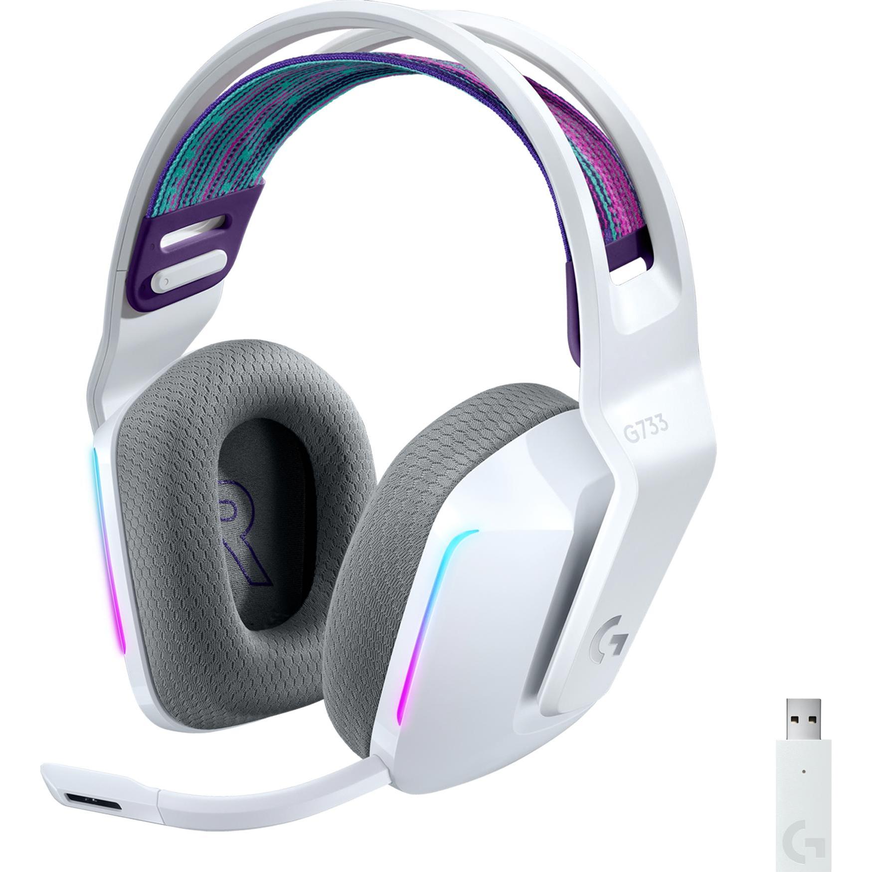 Logitech G G733 (Kabellos), Gaming Headset, Weiss
