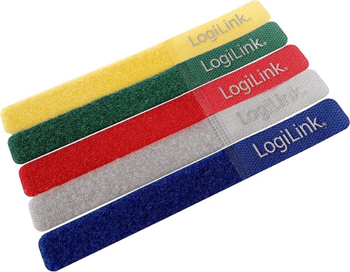 Image du produit LogiLink Colliers de serrage avec Velcro (5pcs) (Serre-câbles velcro, 180 mm, 5 pcs)