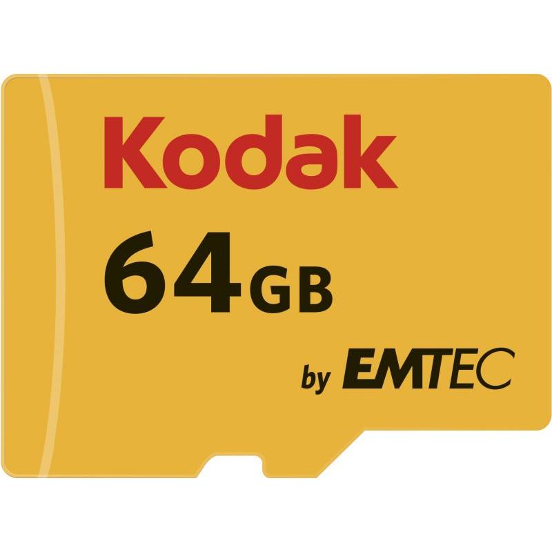 Kodak SD MICRO 64GB CL10 UHS-I U3 V30 A1 ULTRA CON ADATTATORE (64 GB, microSD, U3, UHS-I), Speicherkarte