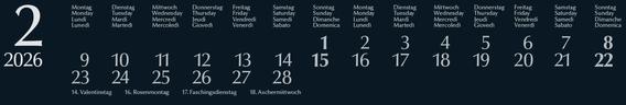 Produktbild Bastelkalender schwarz
