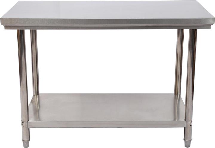 Immagine prodotto Wiltec Tavolo da lavoro in acciaio inox Tavolo in acciaio inox con ripiano per catering 120x60x85cm