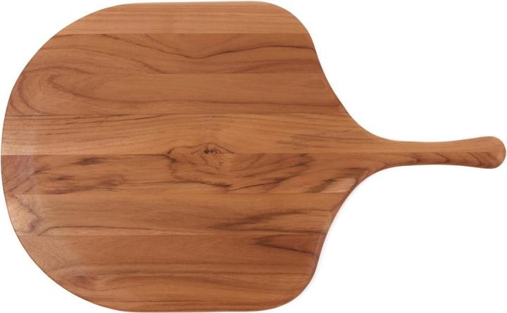 TeakHaus Canoe Servierbrett Pizza mit Griff S
